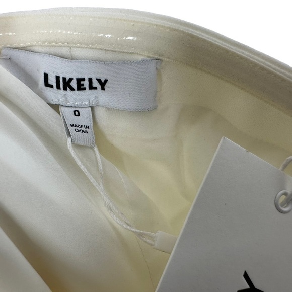 Likely Womens Laurens Strapless Bodycon Dress Sz 0 White Sweetheart Neckline - Picture 7 of 14